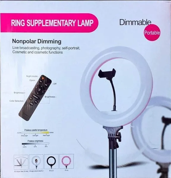 14 Inch Remote Control Mobile Live Supplementary Ring Light